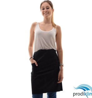 Mandil negro bolsillo