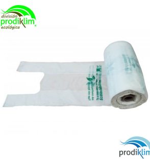 rollo bolsa camiseta compostable